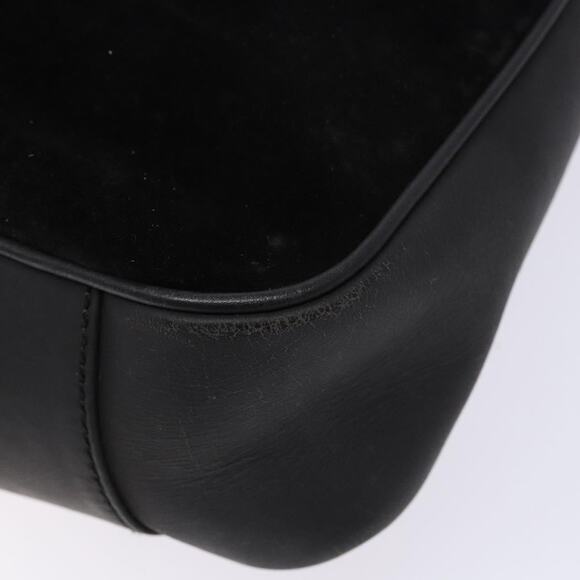 GUCCI Bamboo Shoulder Bag Suede Black Gold 001 3754 001 3754 - Picture 14 of 16
